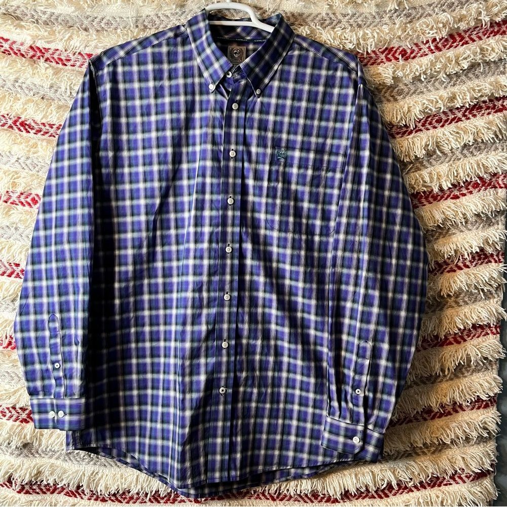 Cinch Long Sleeve Multicolor Button Down Western Shirt Size L